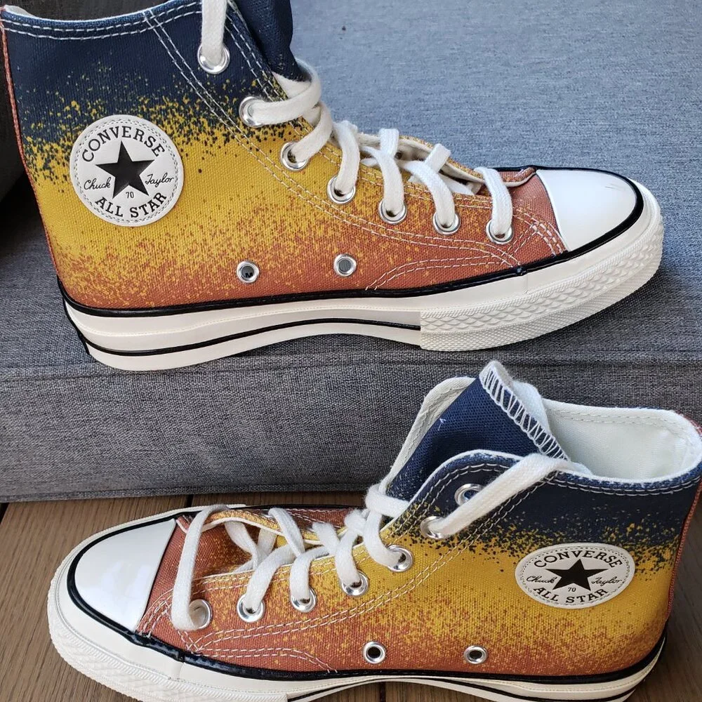 BNWoT CTAS Converse 70 Hi A03157C Fire Opal/Dazzling Goldtone (6W-4M) KICKS - Picture 6 of 7